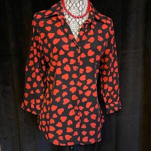 Heart ❤️ Print Women's Blouse